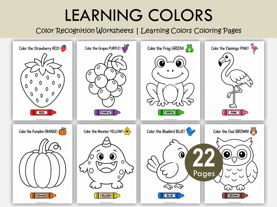 Preschool Color Worksheets – Learning Colors Coloring Pages, WWF577
