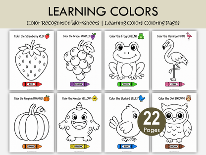 Preschool Color Worksheets – Learning Colors Coloring Pages, WWF577