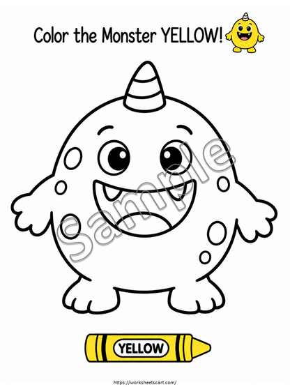 Preschool Color Worksheets – Learning Colors Coloring Pages, WWF577