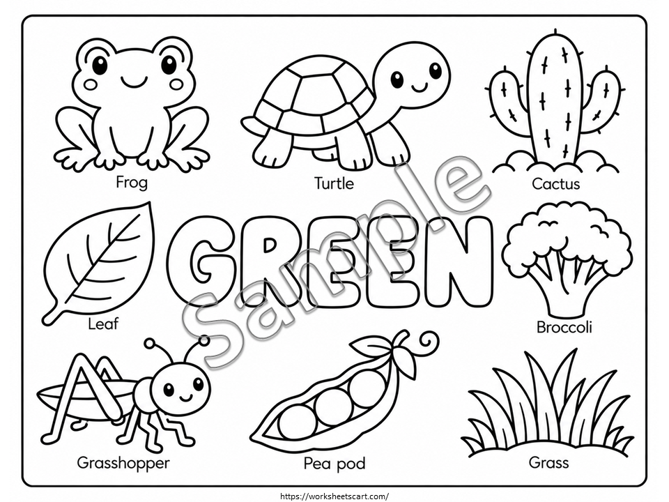 Preschool Color Recognition Worksheets | Learn Colors Printable, WWF581
