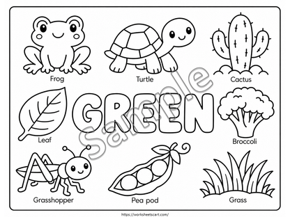 Preschool Color Recognition Worksheets | Learn Colors Printable, WWF581