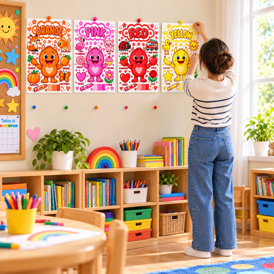 Color Posters Classroom Decor | 11 Preschool & Kindergarten Color Printables, WWF585
